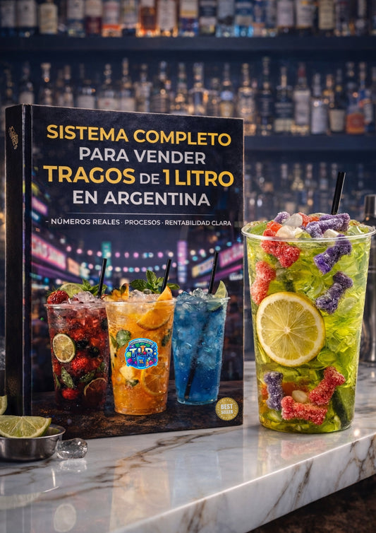 Sistema completo para vender tragos de 1 Lt en Argentina